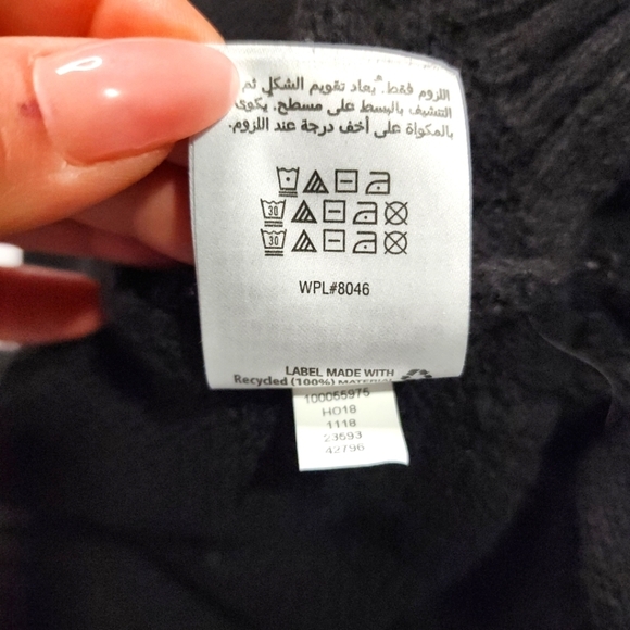 Bar III Large Black Long Sleeve Sweater V Neck Wool Mix - Picture 7 of 7